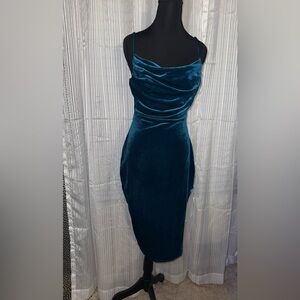 Fashion Nova Teal Mini Dress